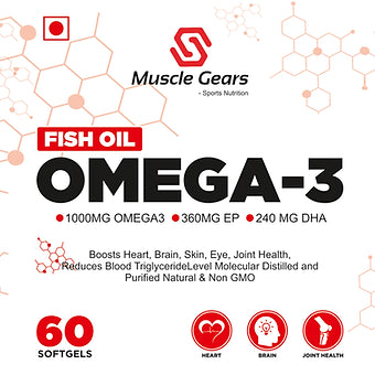 Muscle Gears Omega 3 Fish Oil – Premium Quality for Total Health.
