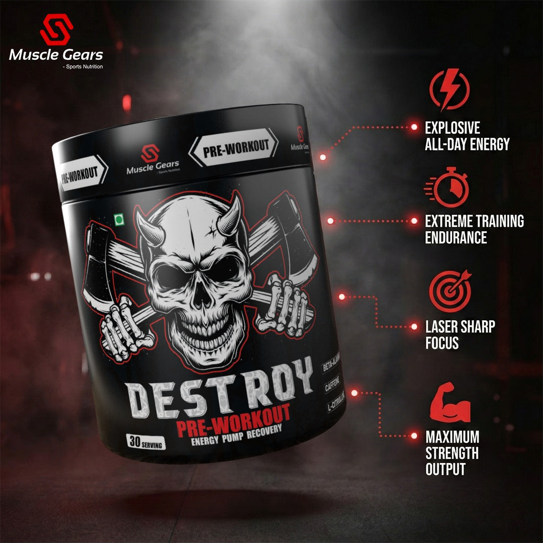 Destroy Pre-Workout – Unleash the Beast Within | MuscleGears Nutrition