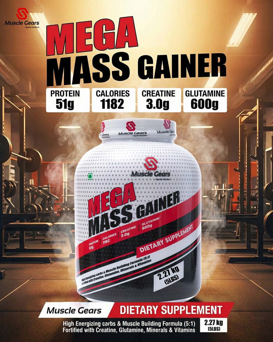 Mega Mass Gainer from MuscleGears — Your Ultimate Weight & Muscle Booster