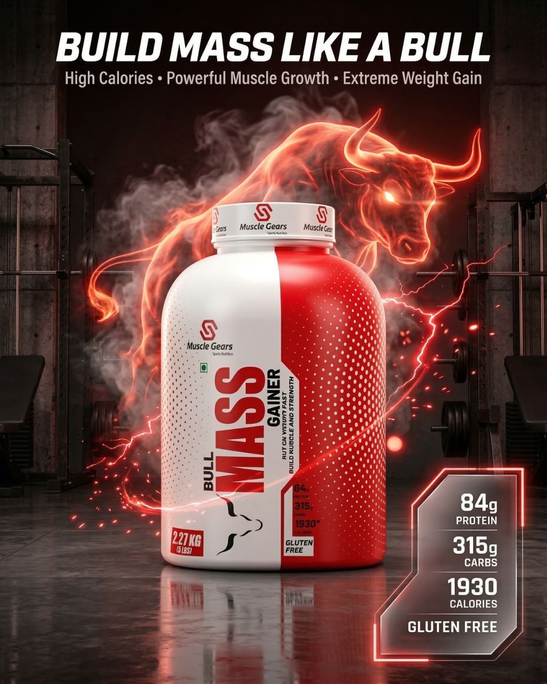 Bull Mass Gainer – MuscleGears Nutrition – musclegear