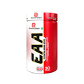 A container of Muscle Gears EAA Essential Amino Acids, 300g, primarily red and white in color with product information and branding visible.