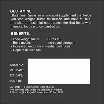 Muscle Gears Glutamine Raw – your ultimate fitness companion.