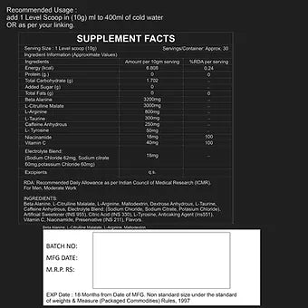Muscle Gears Blast Pre-Workout Supplement