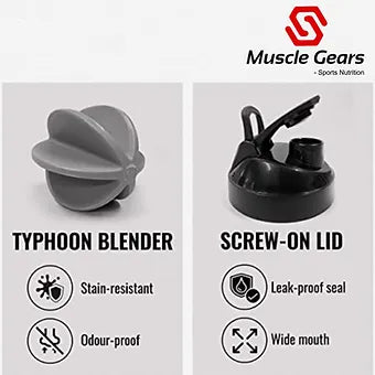 Shaker Sipper Bottle with Typhoon Blender