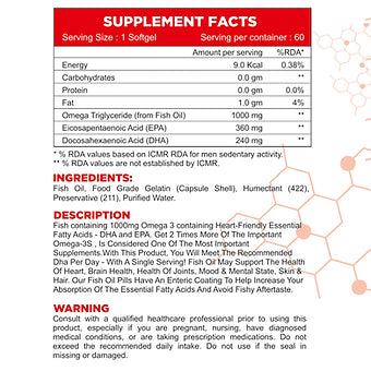 Muscle Gears Omega 3 Fish Oil – Premium Quality for Total Health.