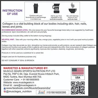 Muscle Gears Collagen Supplement (Pure Hydrolysed)