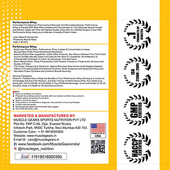 Muscle Gears Performance Whey Protein – Clean Fuel for Muscle Growth, Strength &amp; Faster Recovery