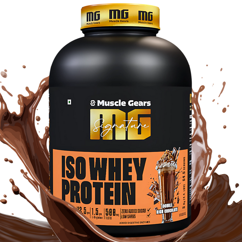 MG ISO Whey Protein Isolate by Muscle Gears | 27g Protein, 5g BCAA, 12.5g EAA, Zero Sugar, Low Carb | Muscle Growth & Fast Recovery