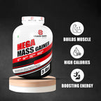 Muscle Gears Mega Mass Gainer for Weight Gain & Muscle Building, High-Calorie Carb-Protein Formula
