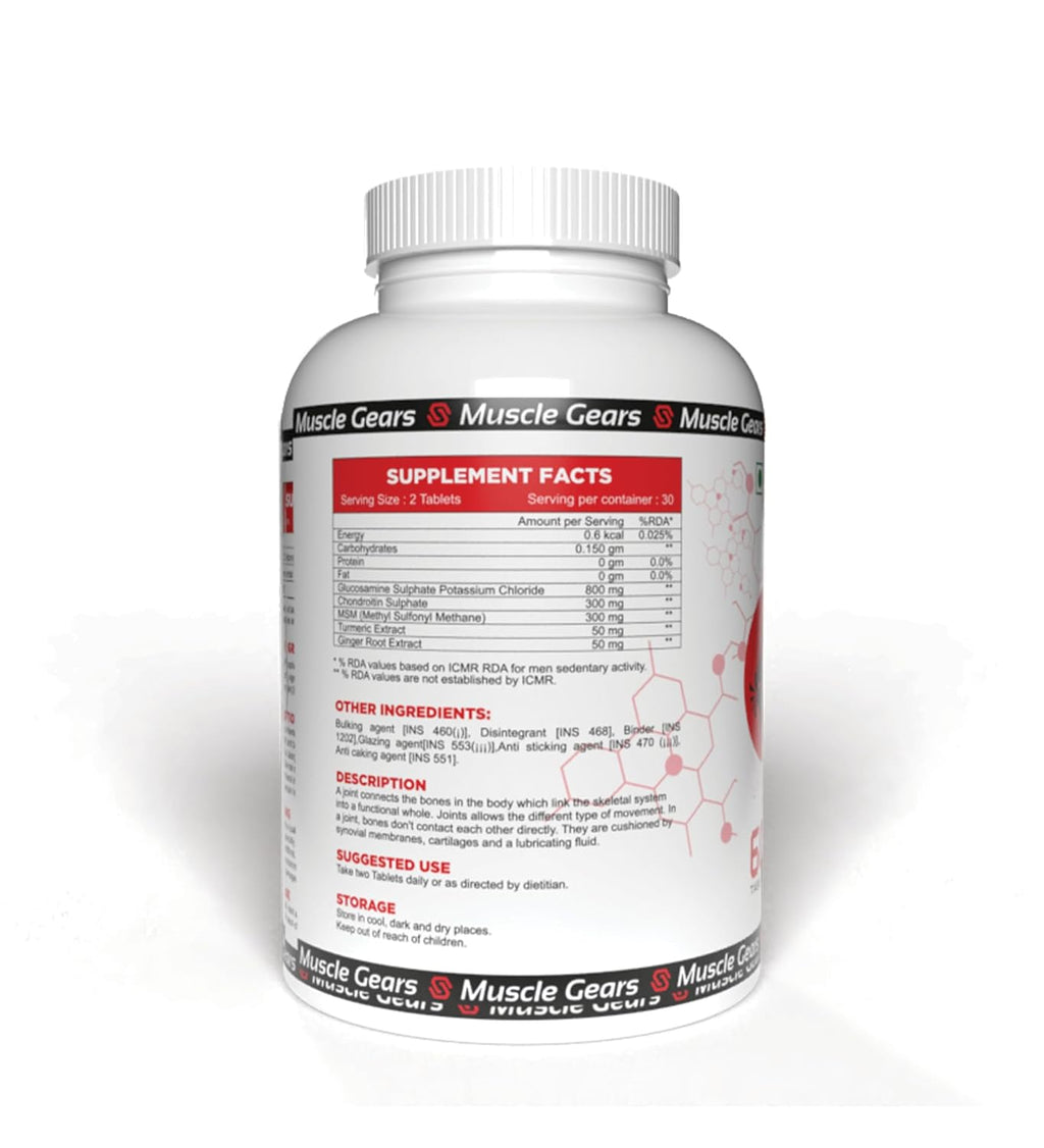 Muscle Gears Joint Support 60 Tablets For Knee and Joint Health