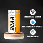 Muscle Gears BCAA 2:1:1 Amino Acid Formula with Electrolytes & L-Glutamine | Supports Muscle Recovery, Lean Muscle Growth & Hydration | Intra-Workout Endurance Drink | 30 Servings (330g)