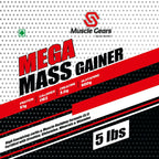 Muscle Gears Mega Mass Gainer for Weight Gain & Muscle Building, High-Calorie Carb-Protein Formula