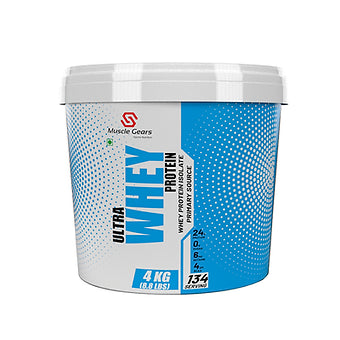 Muscle Gears Ultra Whey Protein Powder Zero Sugar, 24g Protein, 4g BCAA for Muscle Growth & Recovery