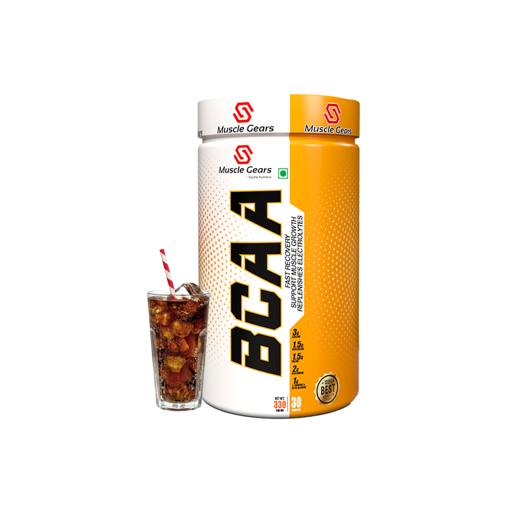 Muscle Gears BCAA 2:1:1 Amino Acid Formula with Electrolytes & L-Glutamine | Supports Muscle Recovery, Lean Muscle Growth & Hydration | Intra-Workout Endurance Drink | 30 Servings (330g)