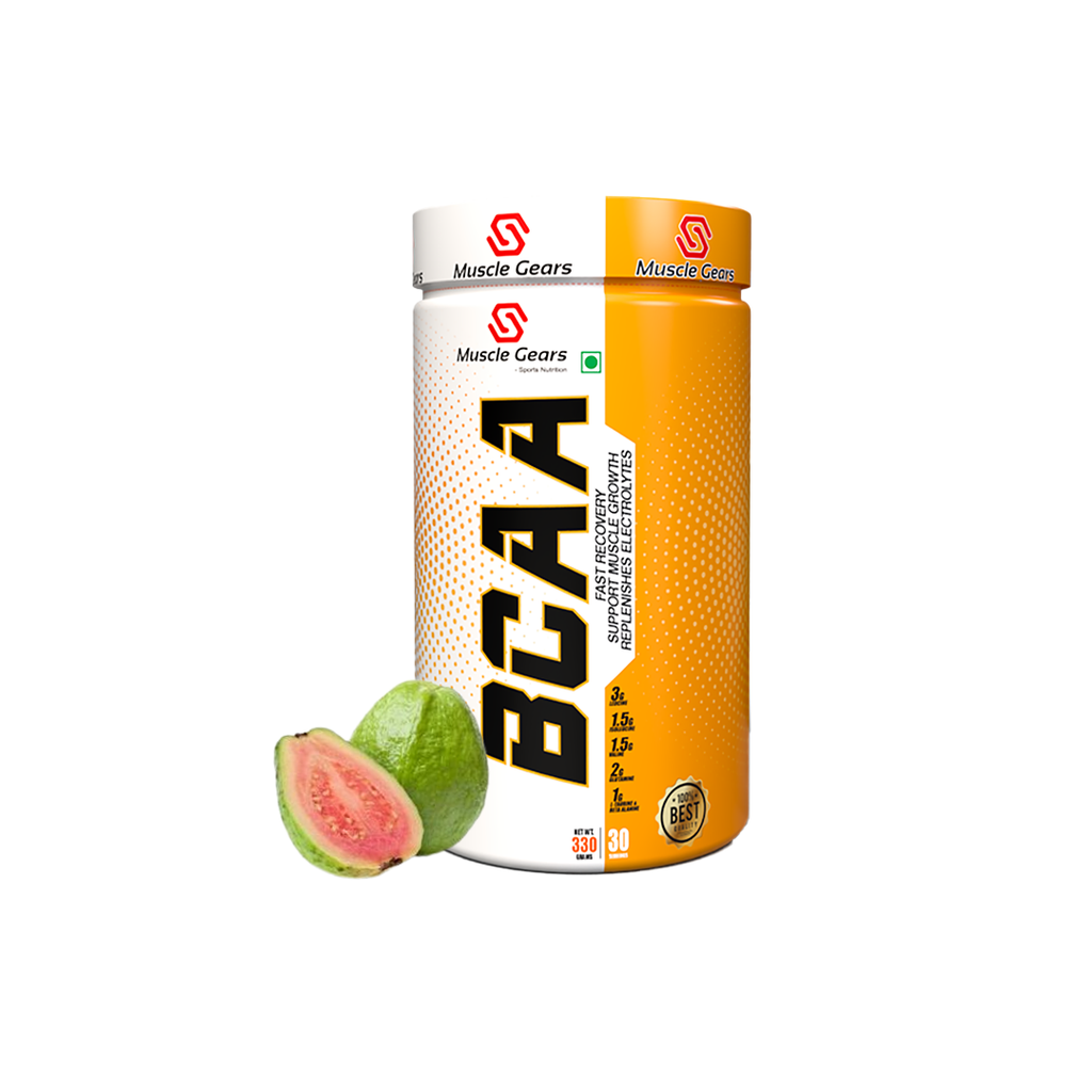 Muscle Gears BCAA 2:1:1 Amino Acid Formula with Electrolytes & L-Glutamine | Supports Muscle Recovery, Lean Muscle Growth & Hydration | Intra-Workout Endurance Drink | 30 Servings (330g)