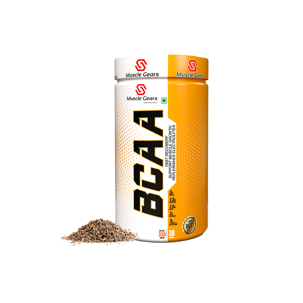 Muscle Gears BCAA 2:1:1 Amino Acid Formula with Electrolytes & L-Glutamine | Supports Muscle Recovery, Lean Muscle Growth & Hydration | Intra-Workout Endurance Drink | 30 Servings (330g)