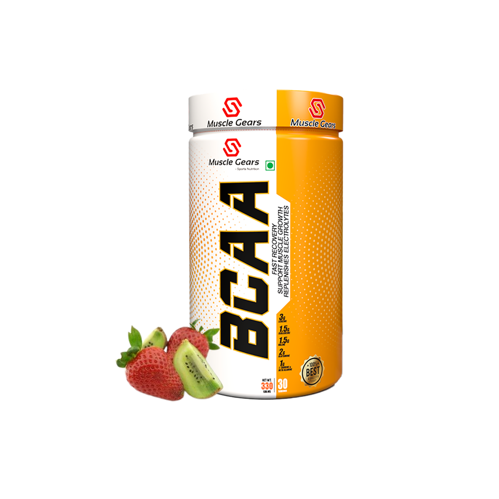 Muscle Gears BCAA 2:1:1 Amino Acid Formula with Electrolytes & L-Glutamine | Supports Muscle Recovery, Lean Muscle Growth & Hydration | Intra-Workout Endurance Drink | 30 Servings (330g)