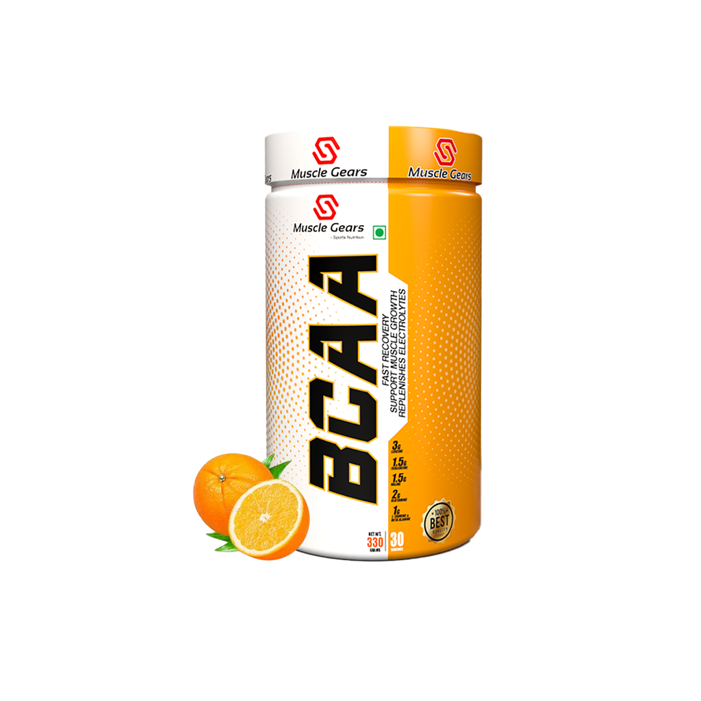 Muscle Gears BCAA 2:1:1 Amino Acid Formula with Electrolytes & L-Glutamine | Supports Muscle Recovery, Lean Muscle Growth & Hydration | Intra-Workout Endurance Drink | 30 Servings (330g)