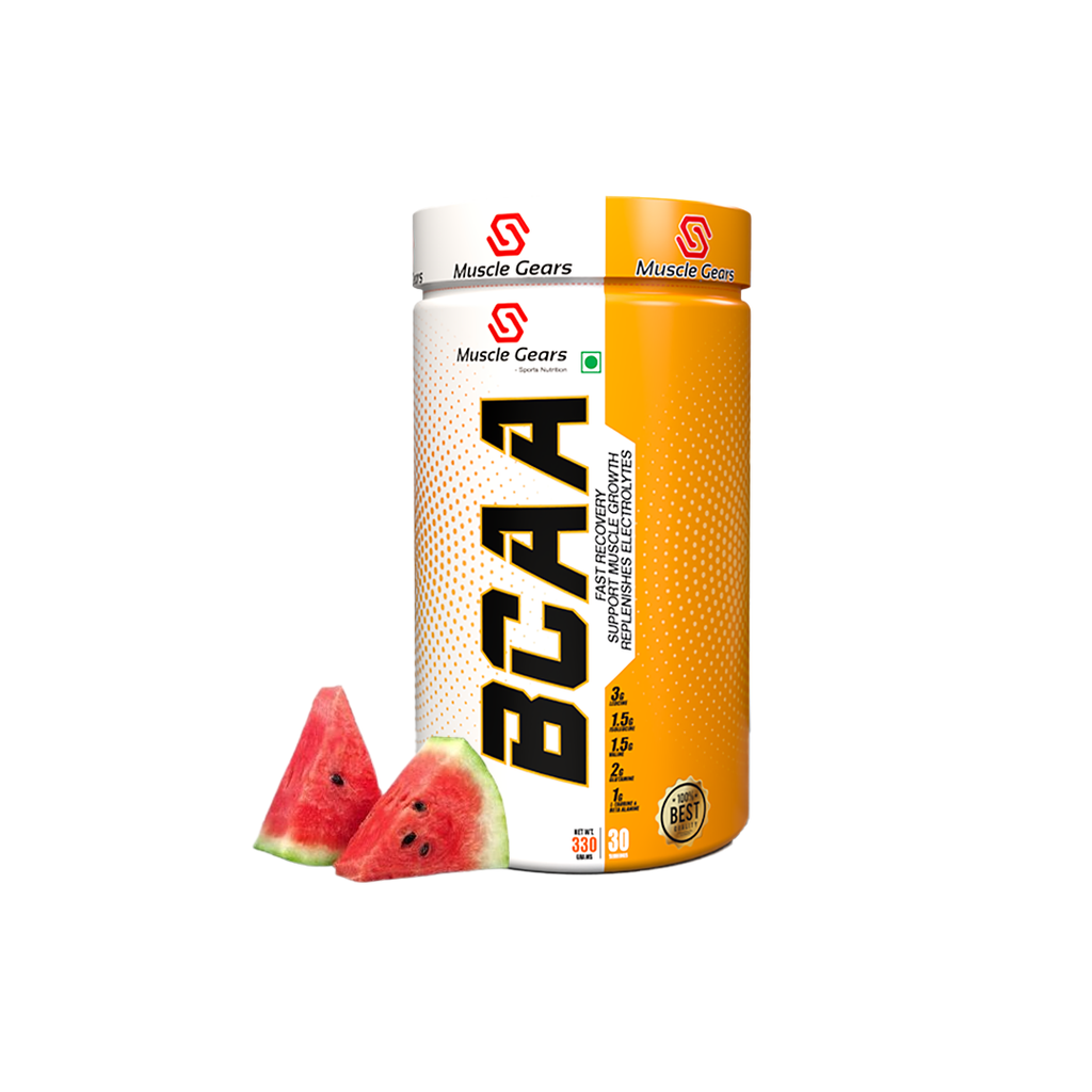 Muscle Gears BCAA 2:1:1 Amino Acid Formula with Electrolytes & L-Glutamine | Supports Muscle Recovery, Lean Muscle Growth & Hydration | Intra-Workout Endurance Drink | 30 Servings (330g)