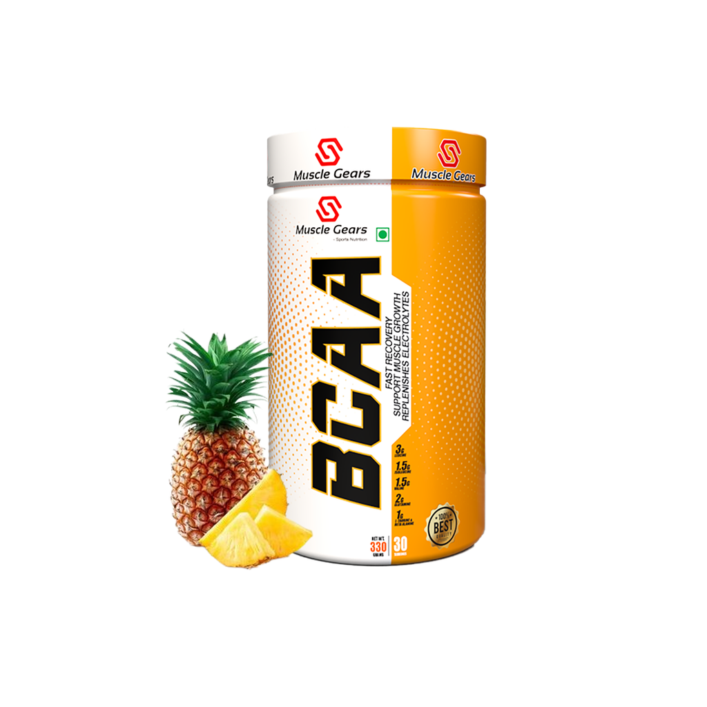 Muscle Gears BCAA 2:1:1 Amino Acid Formula with Electrolytes & L-Glutamine | Supports Muscle Recovery, Lean Muscle Growth & Hydration | Intra-Workout Endurance Drink | 30 Servings (330g)