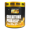 Muscle Gears Creatine Pro Tropical Orange supplement container on a white background