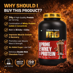Muscle Gears Prime Whey Protein | 24g Protein, BCAAs & EAAs for Muscle Growth, Strength & Faster Recovery