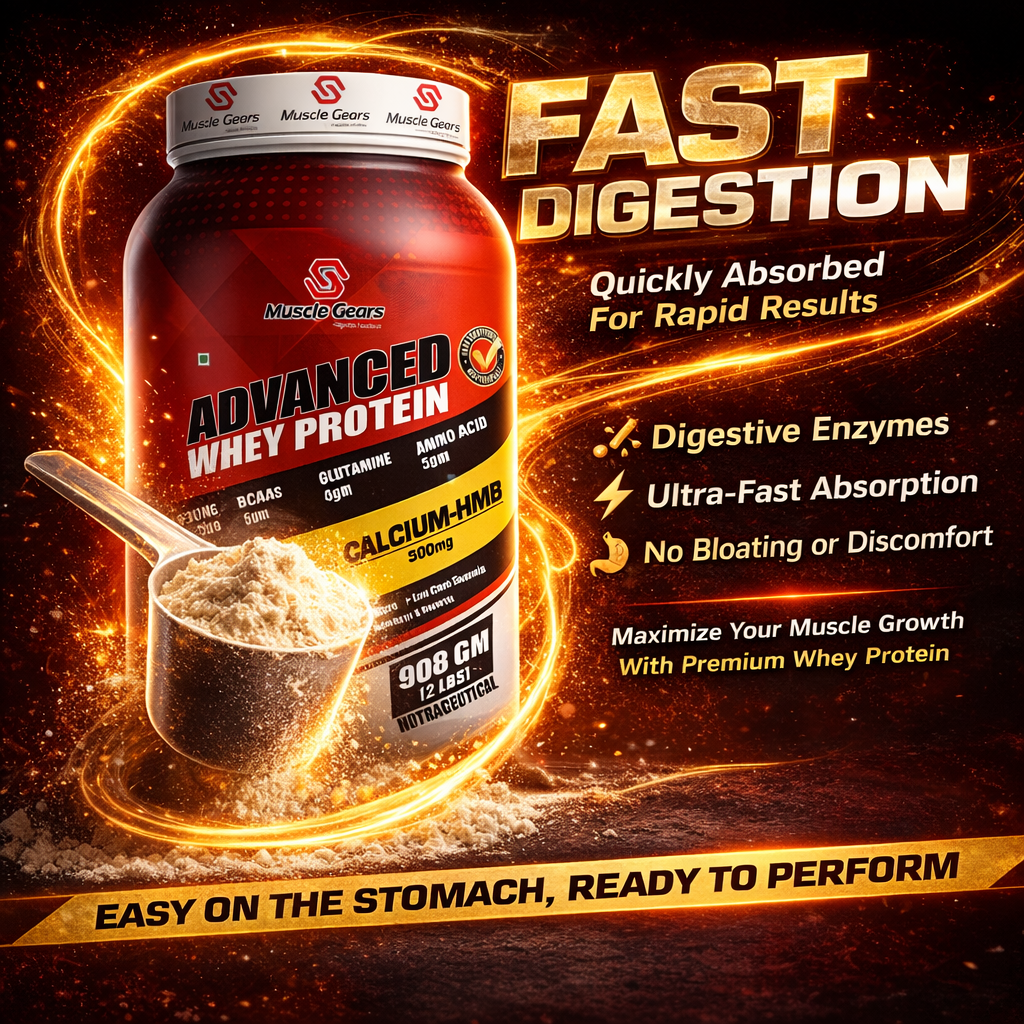 Advanced Protein Powder Muscle Gears Advanced Whey Protein Powder | 24g Protein per Scoop ...