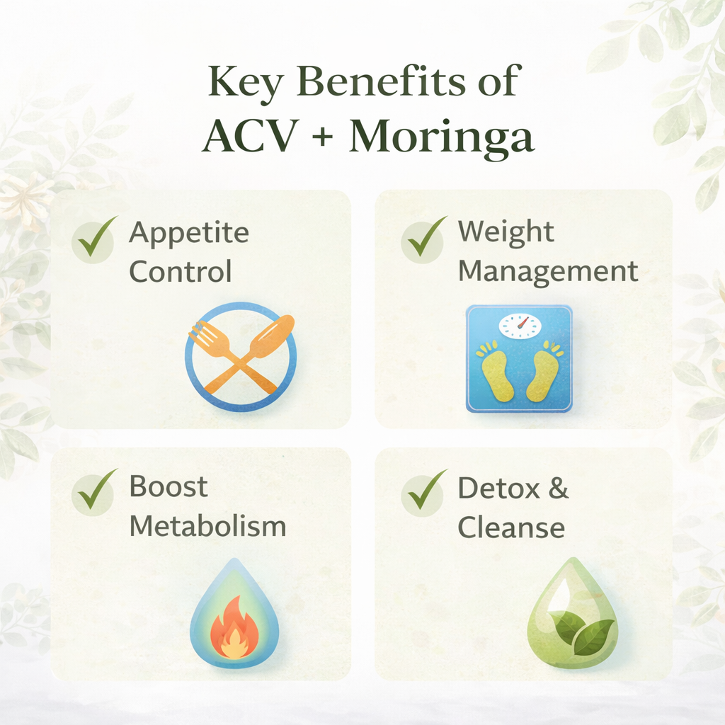 ACV + Moringa Apple Fizz Powder | Apple Cider Vinegar & Moringa Wellness Drink | Metabolism, Digestion & Daily Detox Support | Nutrient-Rich Herbal Blend | 150g