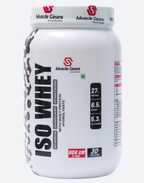 Muscle Gears ISO Whey Protein Isolate | 27g Protein, 6.5g BCAA, 5.3g Glutamine | Fast Absorbing Hydrolyzed Whey for Lean Muscle & Recovery