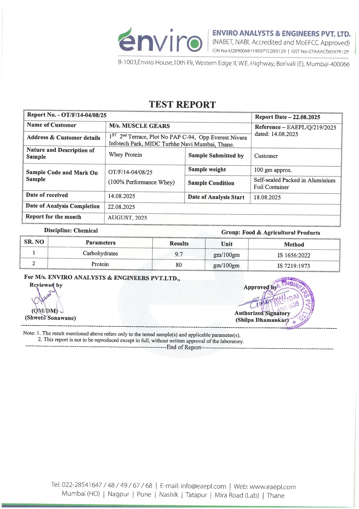 100% Performance Whey Protein Isolate & Concentrate