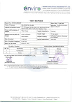 Test report from Enviro Analysists & Engineers Pvt. Ltd. for MUSCLE GEARS