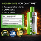 L-Carnitine 3000mg Liquid Supplement | Fat Burn, Energy, Performance & Recovery Support