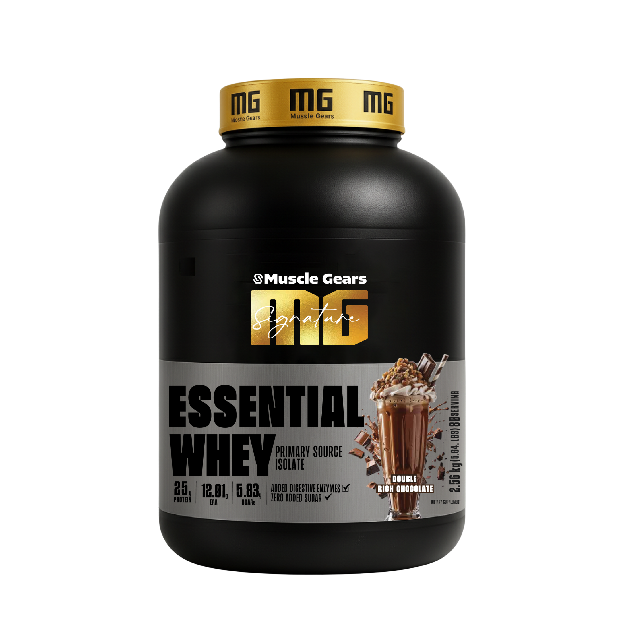 Muscle Gears Essential Whey Protein | Daily Whey for Lean Muscle, Faster Recovery & Strength | Zero Sugar