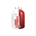 A container of Muscle Gears Carbo Hydrates, which is a supplement designed for energy and electrolyte replacement.