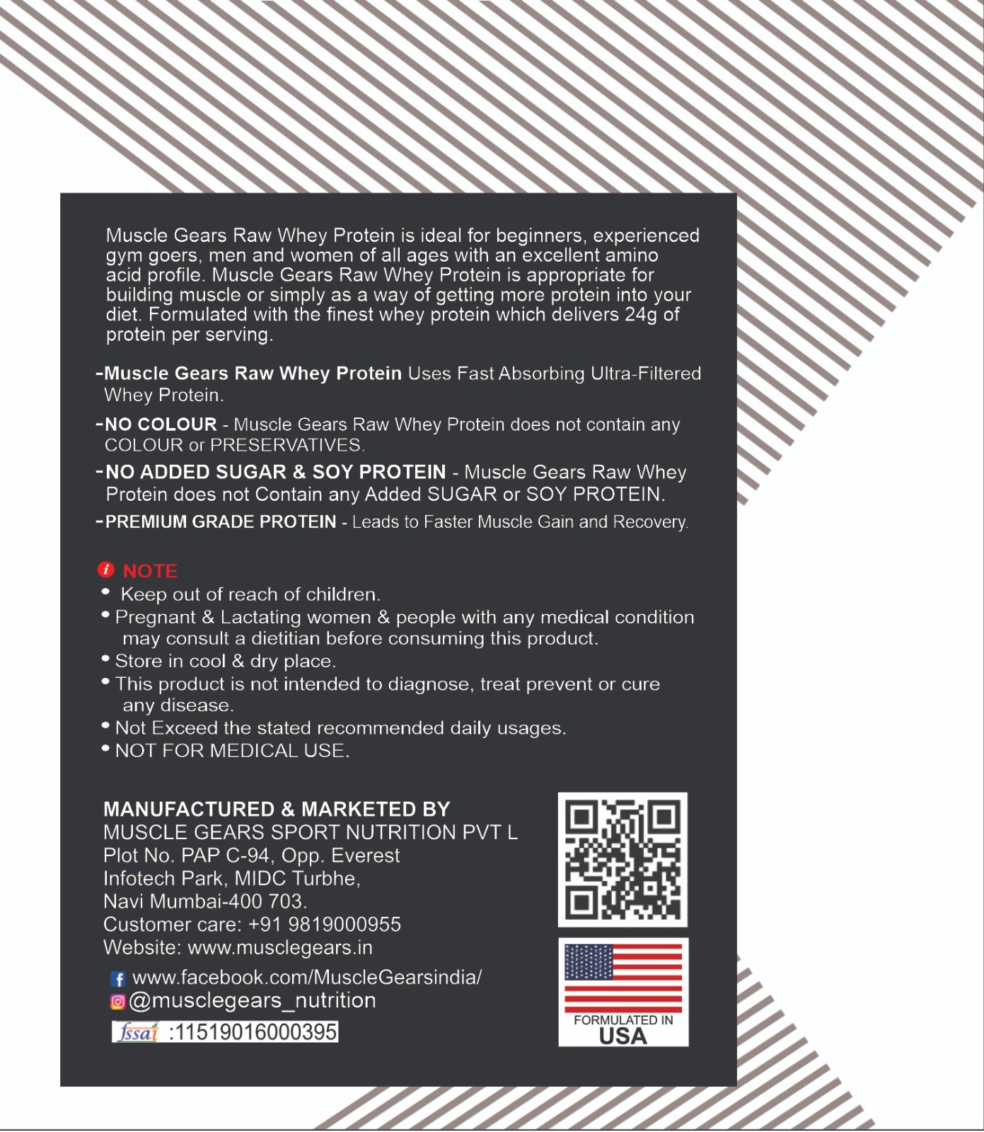 Raw Whey 1 kg with No Added Sugar