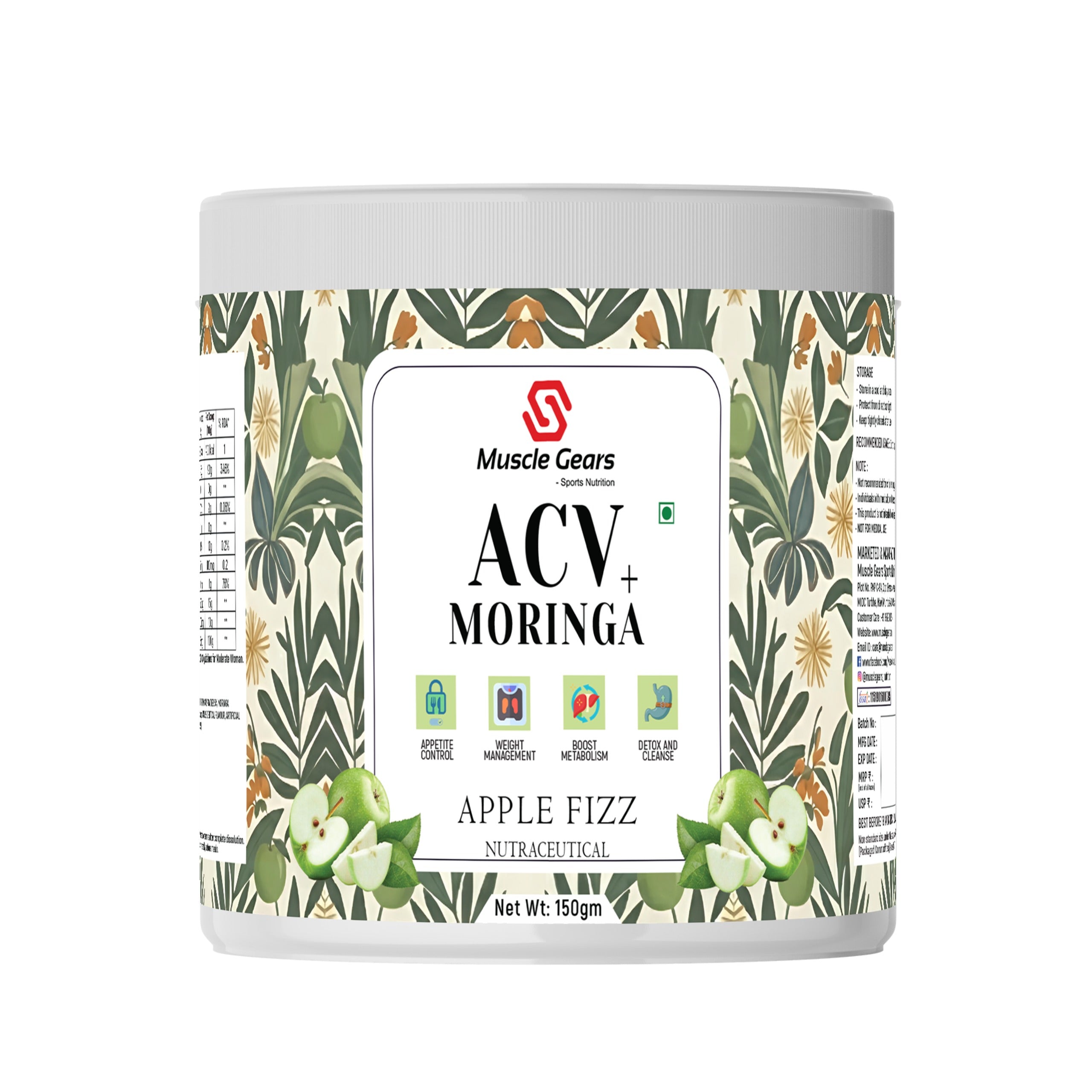 ACV + Moringa Powder – Daily Detox & Wellness Support – musclegear