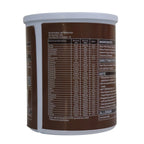 Back view of a supplement container with nutritional information and ingredients listed.