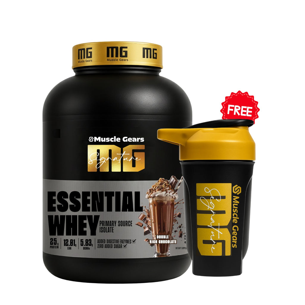 Muscle Gears Essential Whey Protein | Daily Whey for Lean Muscle, Faster Recovery & Strength | Zero Sugar