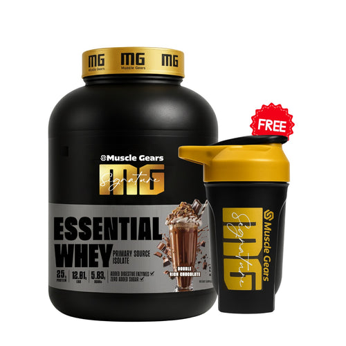 Muscle Gears Essential Whey Protein | Daily Whey for Lean Muscle, Faster Recovery & Strength | Zero Sugar
