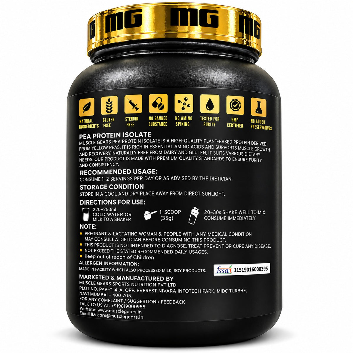 Muscle Gears Signature Series Pea Protein