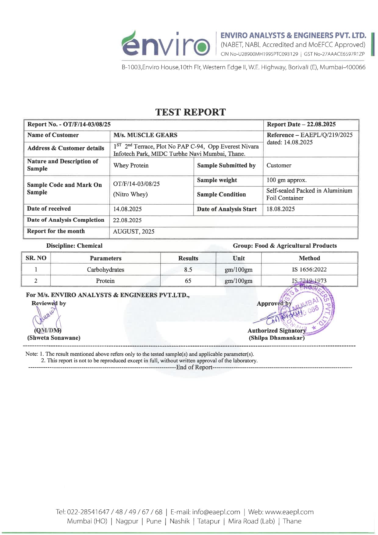 Nitro Whey (Whey Protein Isolate & Concentrate)