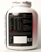 Muscle Gears protein supplement container with label on a white background
